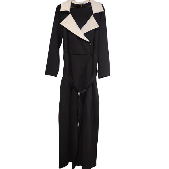 Eloquii black tuxedo knit jumpsuit size 18 - Picture 3 of 9